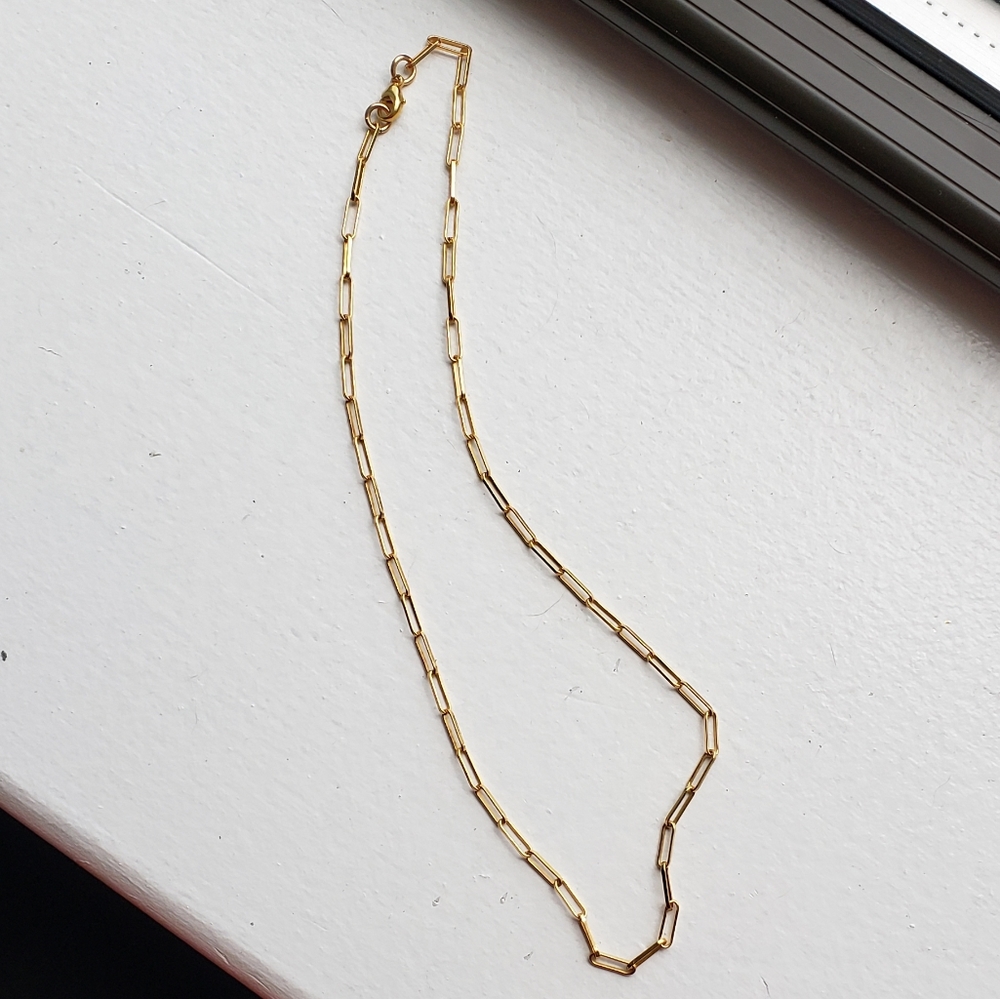 Brand new gold fill brick 19" chain